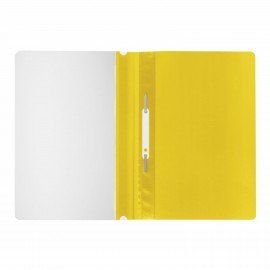 Скоросшиватель пластиковый STAFF, А4, 100/120 мкм, желтый, 225731