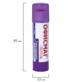 Клей-карандаш ОФИСМАГ 15 г, обесцвечивающийся после высыхания, 225963