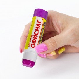 Клей-карандаш ОФИСМАГ 15 г, обесцвечивающийся после высыхания, 225963