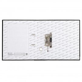 Папка-регистратор, покрытие пластик, 50 мм, ПРОЧНАЯ, с уголком, BRAUBERG, черная, 226589