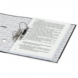 Папка-регистратор, покрытие пластик, 50 мм, ПРОЧНАЯ, с уголком, BRAUBERG, черная, 226589