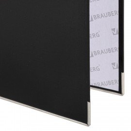 Папка-регистратор, покрытие пластик, 50 мм, ПРОЧНАЯ, с уголком, BRAUBERG, черная, 226589