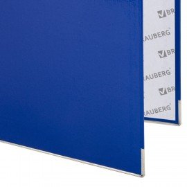 Папка-регистратор, покрытие пластик, 50 мм, ПРОЧНАЯ, с уголком, BRAUBERG, синяя, 226590