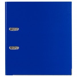 Папка-регистратор, покрытие пластик, 50 мм, ПРОЧНАЯ, с уголком, BRAUBERG, синяя, 226590