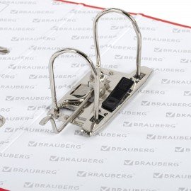 Папка-регистратор, покрытие пластик, 50 мм, ПРОЧНАЯ, с уголком, BRAUBERG, красная, 226592