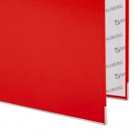 Папка-регистратор, покрытие пластик, 50 мм, ПРОЧНАЯ, с уголком, BRAUBERG, красная, 226592