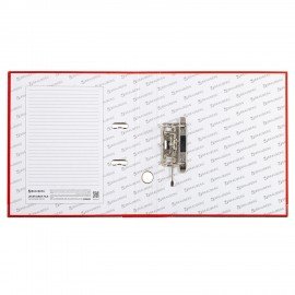 Папка-регистратор, покрытие пластик, 50 мм, ПРОЧНАЯ, с уголком, BRAUBERG, красная, 226592