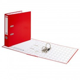 Папка-регистратор, покрытие пластик, 50 мм, ПРОЧНАЯ, с уголком, BRAUBERG, красная, 226592