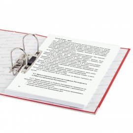 Папка-регистратор, покрытие пластик, 50 мм, ПРОЧНАЯ, с уголком, BRAUBERG, красная, 226592