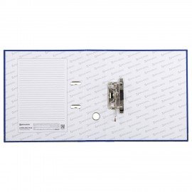 Папка-регистратор, покрытие пластик, 75 мм, ПРОЧНАЯ, с уголком, BRAUBERG, синяя, 226596