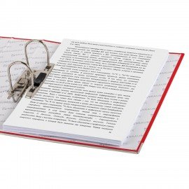 Папка-регистратор, покрытие пластик, 75 мм, ПРОЧНАЯ, с уголком, BRAUBERG, красная, 226598