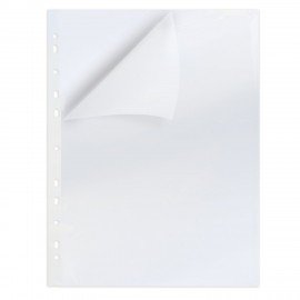 Папки-уголки с перфорацией прозрачные, до 40 листов, ПЛОТНЫЕ 0,18 мм, комплект 10 шт., BRAUBERG, 226827