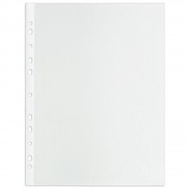 Папки-файлы перфорированные, А4, BRAUBERG "STANDARD", комплект 100 шт., гладкие, 45 мкм, 226831