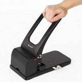 Дырокол металлический МОЩНЫЙ BRAUBERG "Heavy duty", до 100 л., черный, 226869