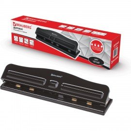 Дырокол металлический на 2-4 отверстия BRAUBERG "HL-4", до 10 л., черный, 226871