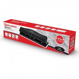 Дырокол металлический на 2-4 отверстия BRAUBERG "HL-4", до 10 л., черный, 226871