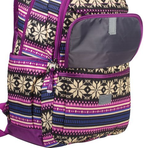 Рюкзак BRAUBERG CANVAS универсальный, 2 отделения, "Фиолетовые узоры", канвас, 47х32х14 см, 227069