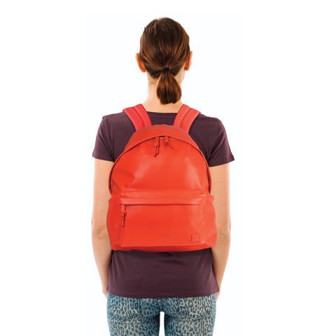 Рюкзак BRAUBERG CELEBRITY универсальный, экокожа, красный, 41х32х14 см, 227099