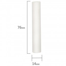 Мел белый круглый мягкий 24 штуки, BRAUBERG, картонная упаковка, 227439