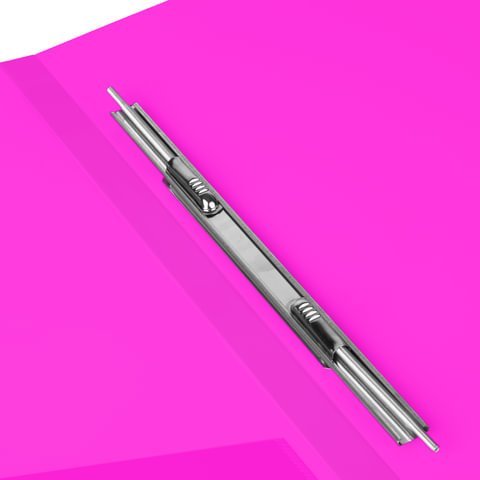 Папка с металлическим скоросшивателем и внутренним карманом BRAUBERG "Neon", 16 мм, розовая, до 100 листов, 0,7 мм, 227466