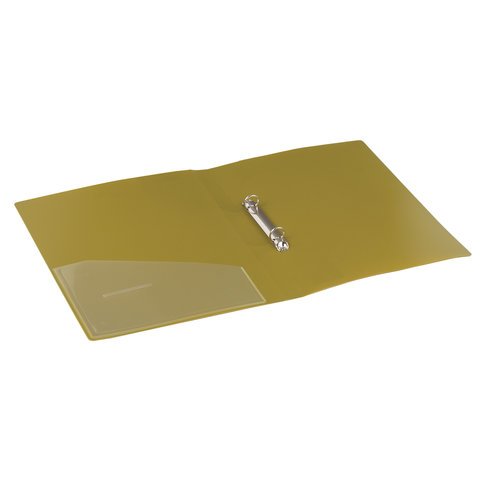 Папка на 2 кольцах BRAUBERG "Bronze silk", 25 мм, внутренний карман, бронза, до 170 листов, 0,7 мм, 227503