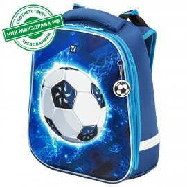 Ранец BRAUBERG PREMIUM, 2 отделения, с брелком, Sports, 38х29х16 см, 227814