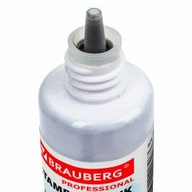Краска штемпельная BRAUBERG PROFESSIONAL, clear stamp, черная, 30 мл, на водной основе, 227983