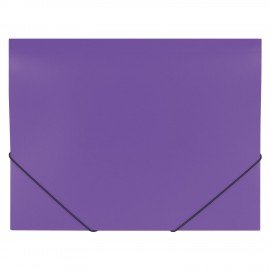 Папка на резинках BRAUBERG "Office", фиолетовая, до 300 листов, 500 мкм, 228081