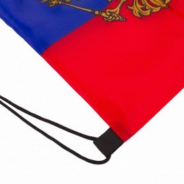 Сумка-мешок на завязках "Триколор РФ", с гербом РФ, 32х42 см, BRAUBERG/STAFF, 228328, RU37