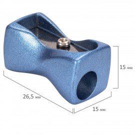 Точилка BRAUBERG "ZigZag", металлическая, корпус ассорти, 228457