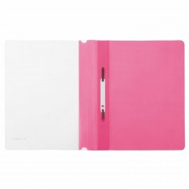 Скоросшиватель пластиковый BRAUBERG, А4, 130/180 мкм, розовый, 228672