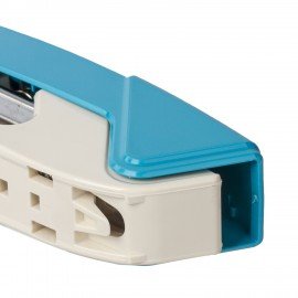 Степлер №10 BRAUBERG "ADVANCED", до 15 листов, с антистеплером, голубой, 228747