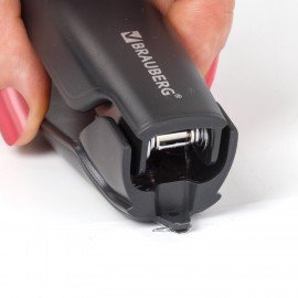 Степлер №10 BRAUBERG "ULTRA", до 20 листов, с антистеплером, черный, 228754