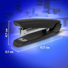 Степлер №10 BRAUBERG "ULTRA", до 20 листов, с антистеплером, черный, 228754