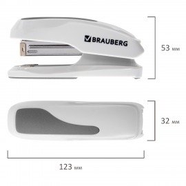 Степлер №24/6, 26/6 BRAUBERG "Extra", до 30 листов, серый, 229089