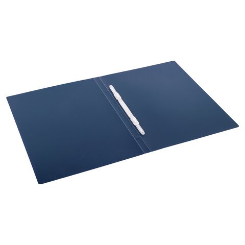 Папка с пластиковым скоросшивателем STAFF, синяя, до 100 листов, 0,5 мм, 229230