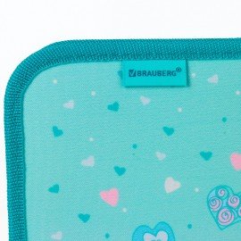 Пенал BRAUBERG, 1 отделение, 1 откидная планка, ткань, 20х14 см, "Girl", 229283