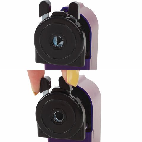 Точилка механическая BRAUBERG "JET", металлический механизм, корпус фиолетовый, 229569