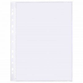 Папки-файлы перфорированные А4 BRAUBERG "STANDARD", КОМПЛЕКТ 100 шт., матовые, 40 мкм, 229660