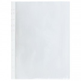 Папки-файлы перфорированные А4 BRAUBERG "STANDARD+", КОМПЛЕКТ 200 шт., гладкие, 45 мкм, 229663