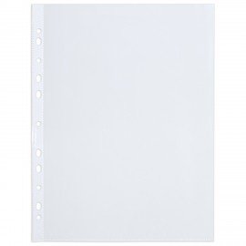 Папки-файлы перфорированные А4 BRAUBERG "STANDARD+", КОМПЛЕКТ 200 шт., гладкие, 45 мкм, 229663