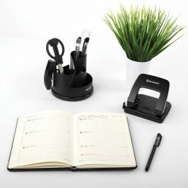 Дырокол металлический BRAUBERG "Classic", до 25 л., черный, 229697