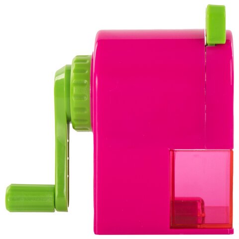 Точилка механическая ПИФАГОР "Монстрик", корпус розовый, для чернографитных и цветных карандашей, 229716