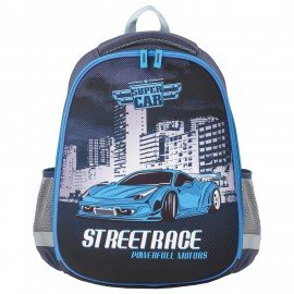 Ранец ПИФАГОР EVA BASIC, 1 отделение, "SuperCar", 39х30х16 см, 229940