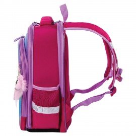 Ранец BRAUBERG QUADRO, 3 отделения, с брелоком, "Plumage", 37х28х18 см, 229953