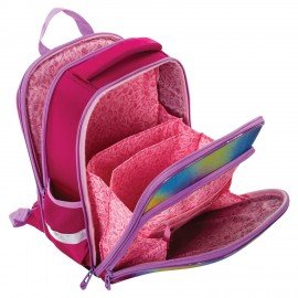 Ранец BRAUBERG QUADRO, 3 отделения, с брелоком, "Plumage", 37х28х18 см, 229953