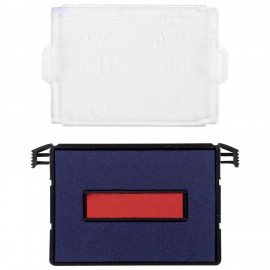 Датер самонаборный, 2 строки + дата, оттиск 41х24 мм, сине-красный, TRODAT 4750, касса в комплекте, 4755