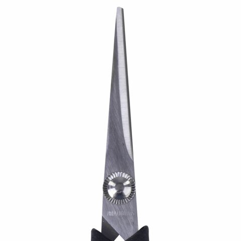 Ножницы BRAUBERG "Soft Grip", 140 мм, черно-синие, резиновые вставки, 3-х сторонняя заточка, 230760