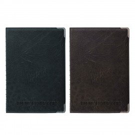 Обложка для автодокументов, 128х92 мм, ПВХ под кожу, конгревное тиснение, цвет ассорти, А5-12