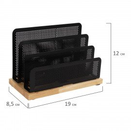 Набор настольный GALANT "Wood&Metal", 8 предметов, светлое дерево и черный металл, 230877